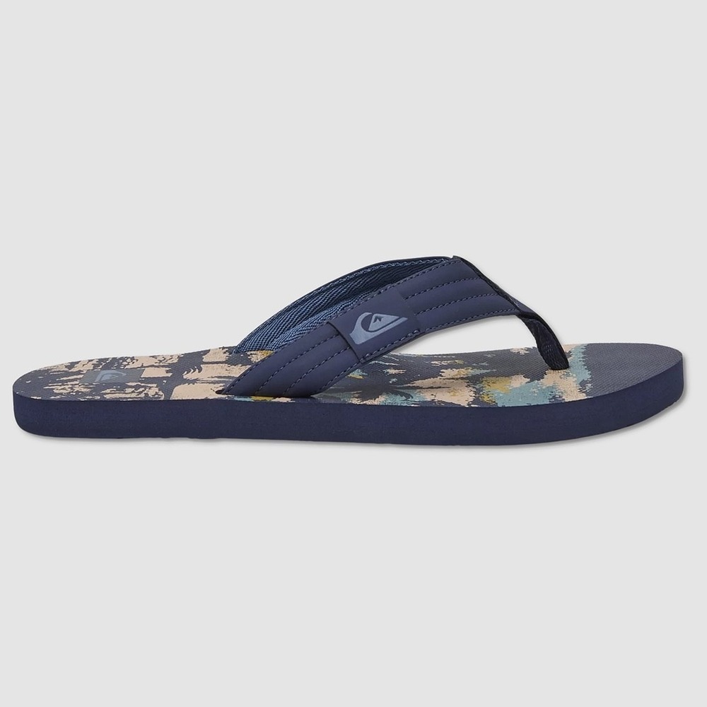 Quiksilver Foundation Sandals / Flip-Flops - NWT Mens 12 Navy Blue - #49623-K9